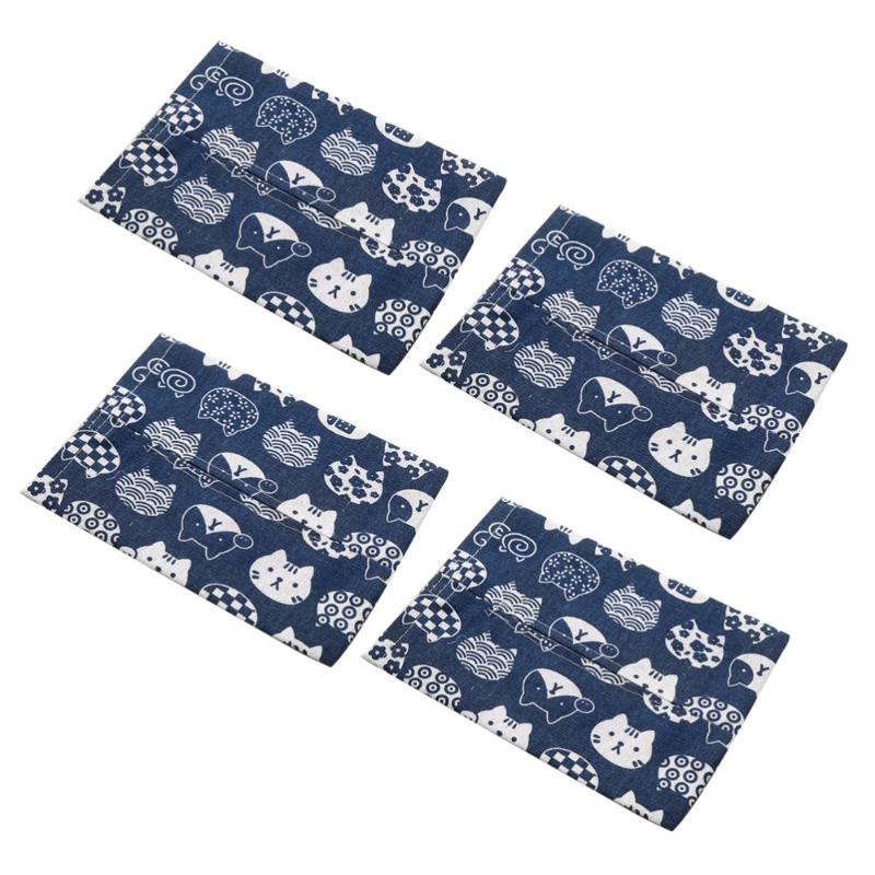 

4pcs Household Cotton Napkin Pouch Tissue Bag Decorative Unique Creative Napkin Box Tissue Paper Holder Holder