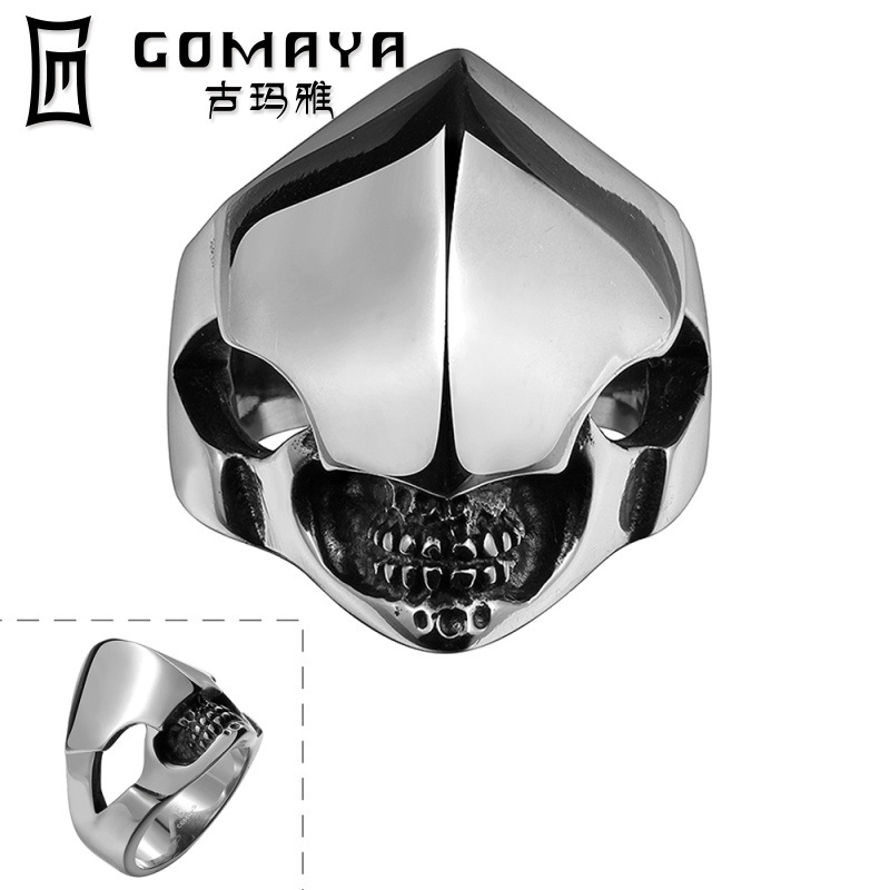 

Ancient Maya 2017 summer new products hot sale European and American personality big shark men's titanium steel ring wholesale proposal, eng