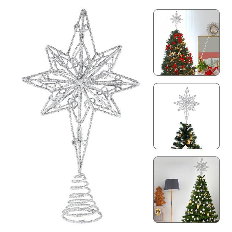 

Eight Pointed Christmas Tree Top Star Anise Star Pendant Gifts Christmas Decorations New Year Xmas Tree Ornaments Treetop Topper