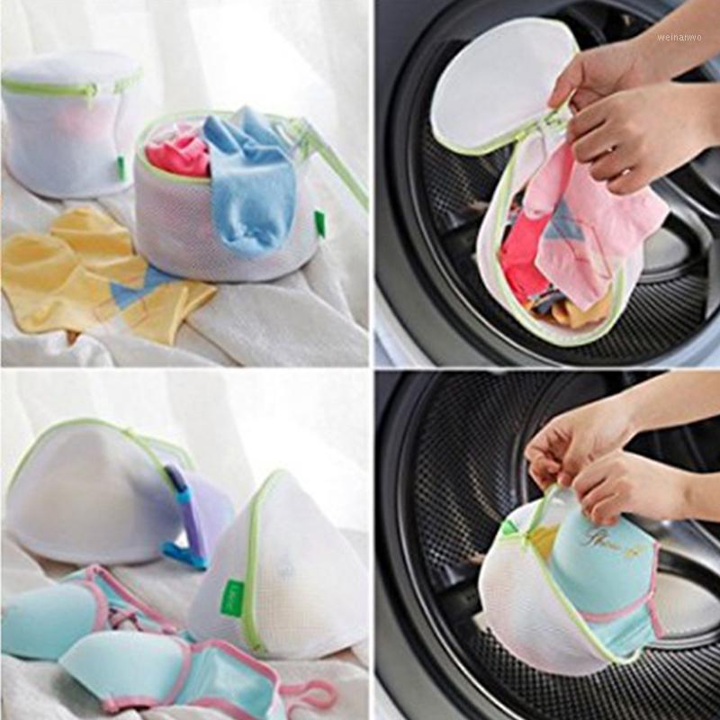 

6pcs/set New Travel Laundry Makeup Bag Bra Underwear Cosmetic Pouch Mesh Net Wash Bag Zipper1, Green