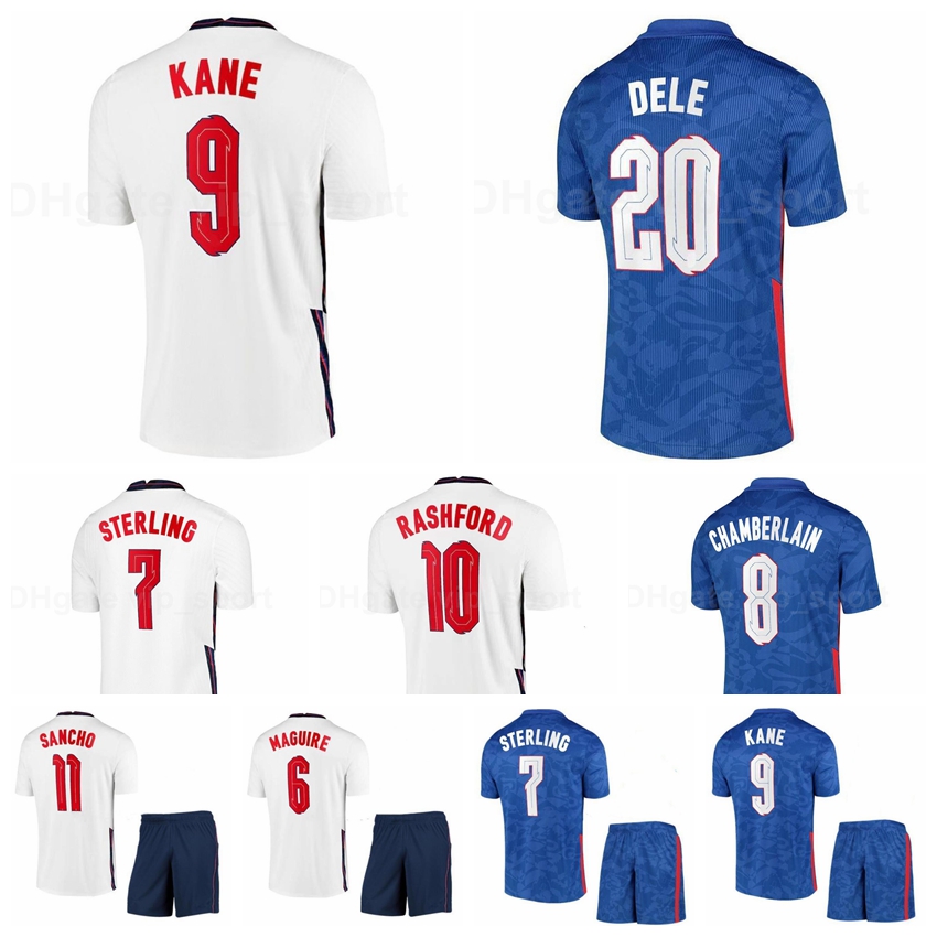 

National Team Men Kids Soccer 7 Raheem Sterling Jersey 9 Harry Kane 8 Ross Barkley MOUNT CHILWELL WALKER DELE Football Shirt Kits Y-G-L, Men patch
