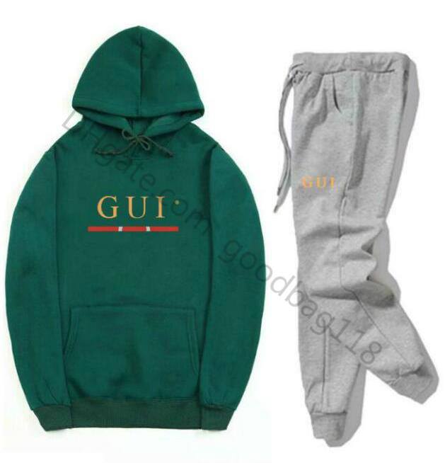 

Women's Tracksuits Two-Piece Outfits off fashion jacket Sportswear men's White Black Grey Pink Blue Sweatsuit Autumn Winter Brand hoodies +pants Plus Size S-3XL, Colour 1