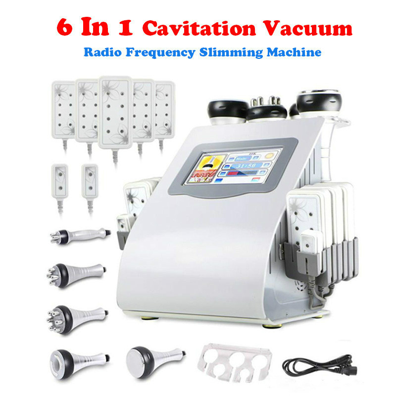 

New Arrive!!! 6 In 1 Cavitation Vacuum Radio Frequency Slimming Machine for Spa Fast DHL Shipping