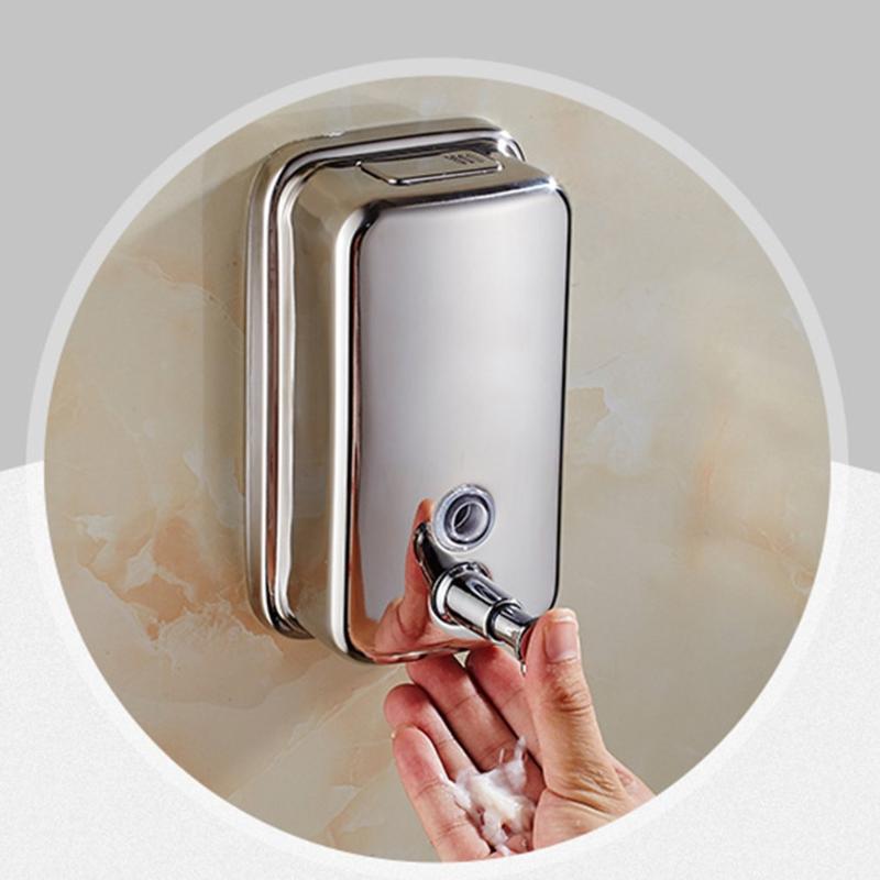 

500ML 800ML 1000ML Soap Dispenser Wall Mounted Stainless Steel er Hand Sanitizer Detergent Dispenser For Bathroom Kitchen Hot