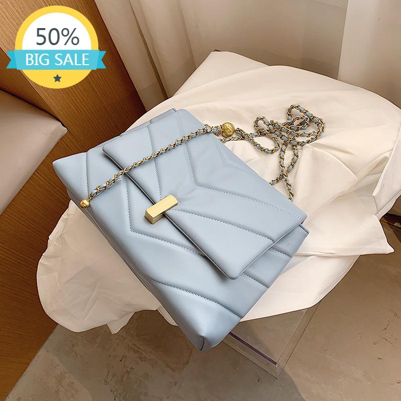 

Vintage Chain Designer Pu Leather Crossbody Bags for Women 2021 Winter Trend Handbags Trending Women's Shoulder Bag, Brown small