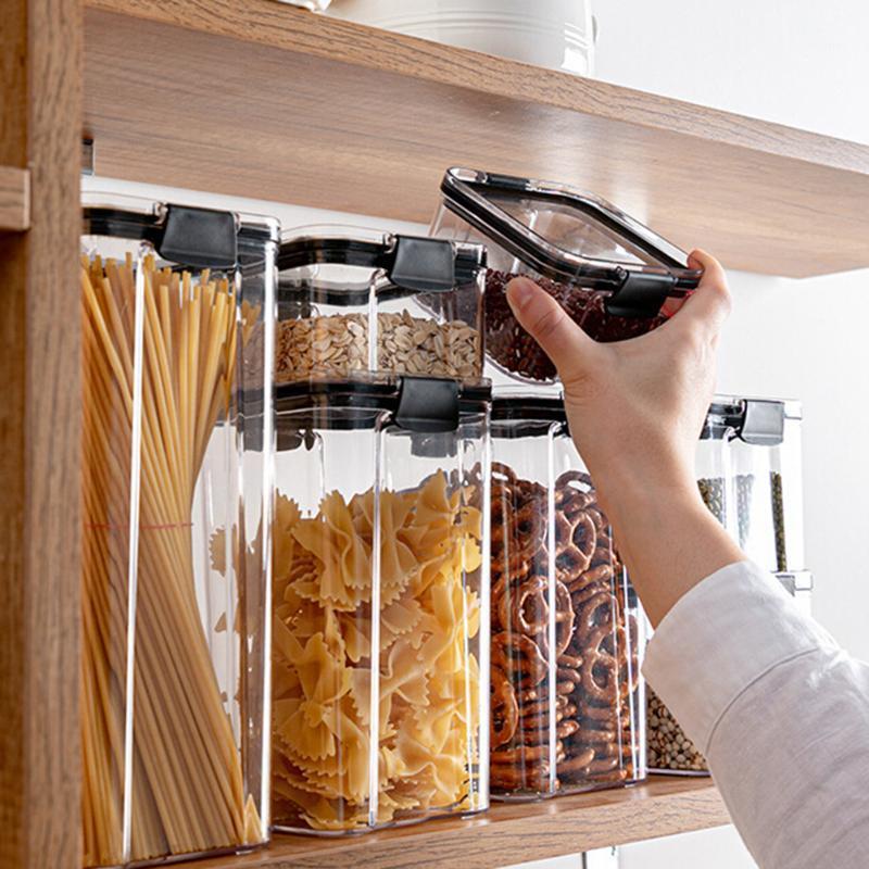 

Kitchen Transparent Sealed Grains Storage Box Refrigerator Dry Goods Storage Containers1
