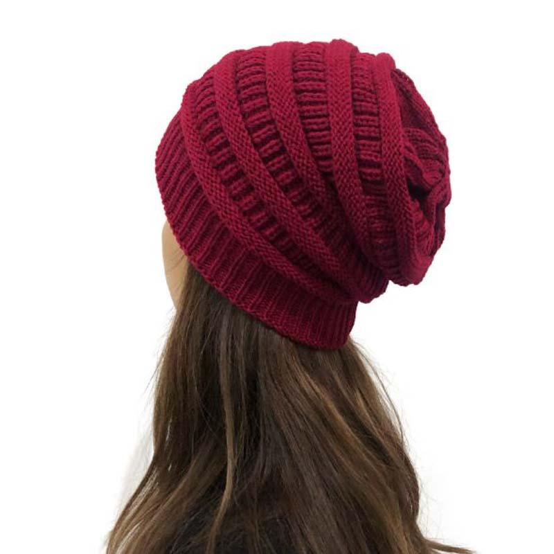 

XEONGKVI Korean Pure Color Stripe Skullies Beanies Autumn Winter Warm Brand Knitted Hats For Women Men Lovers Sleeve Cap, Black