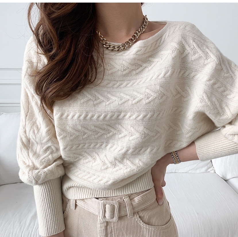 

2021 New Women Jumper Female Chic Runway Sweater Elegant Office Lady Autumn Spring Pullover Top 4e54