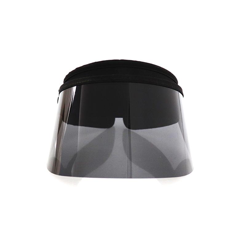 

Wholesale Black Transparent Sunglasses Sun Protection UV Short Plastic Visor Hat