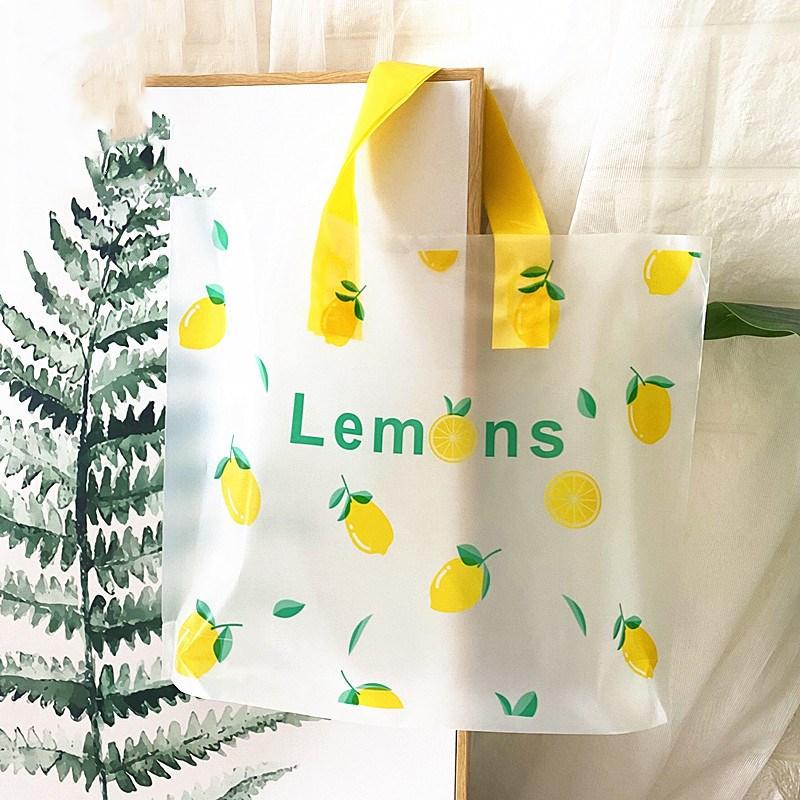 

50pcs Thick Large Plastic Bags Transparent Frosted Series Shopping Jewelry Packaging Bags Plastic Gift Bag with Handle