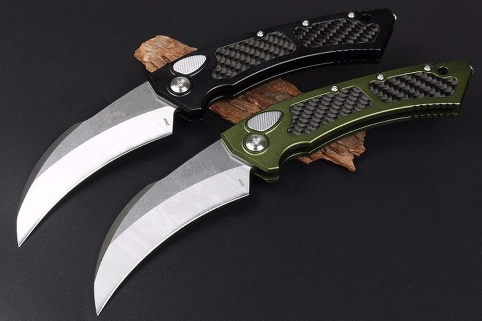 

hawk karambit calw double action tactical automatic auto folding edc knife camping knife hunting knives xmas gift 05486