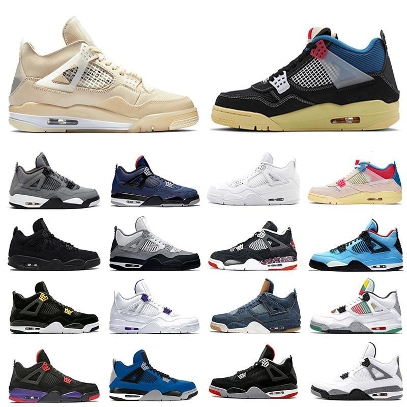 

Sail union x jumpman 4 Mens Basketball shoes Cactus Jack Royalty Black Cat Pure Money White Cement 4s Men women trainers Sports Sneakers, Color#20