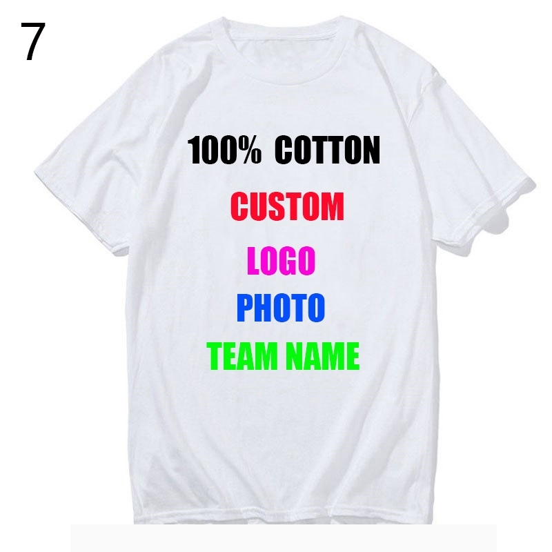 

100% Cotton Customized Print T Shirt Women/men DIY Your Like Photo or Logo White Tees Shirts T-Shirt Fashion Men' Custom Tshirt Y200109