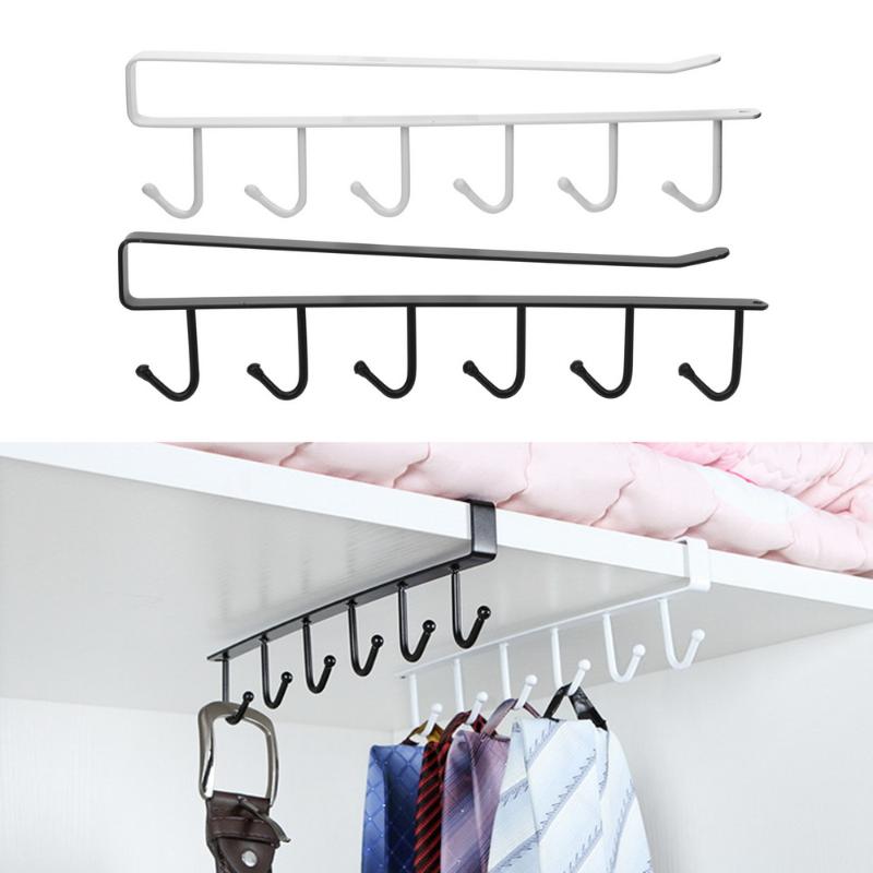 

Wardrobe Storage Cabinet Compartment Hook 6 Even Kitchen Rack Hook Home Organization Wrought Iron Free Nail