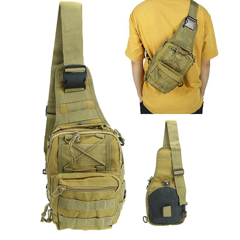 

Tactical Backpack Camouflage Molle Bag Shoulder Hiking Camping Climbing Daypack Traveling Outdoor Shoulder Bag, Khaki