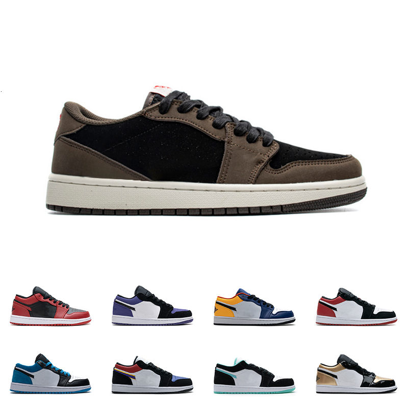 

Mens 1s Basketball Shoes Low OG 1 Womens Paris Shadow Yellow Game Royal Banned Bred Chicago Black Toe Court Purple Pine Green UNC Sneakers, Shown