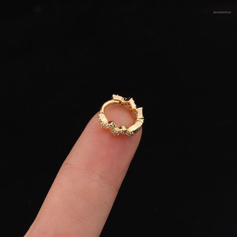 

1 PCS Single Cute Small Wave Circle Ear Cuff Hoops Earring Simple Classic Geometric Closed Clip Ears Hoop Earring1