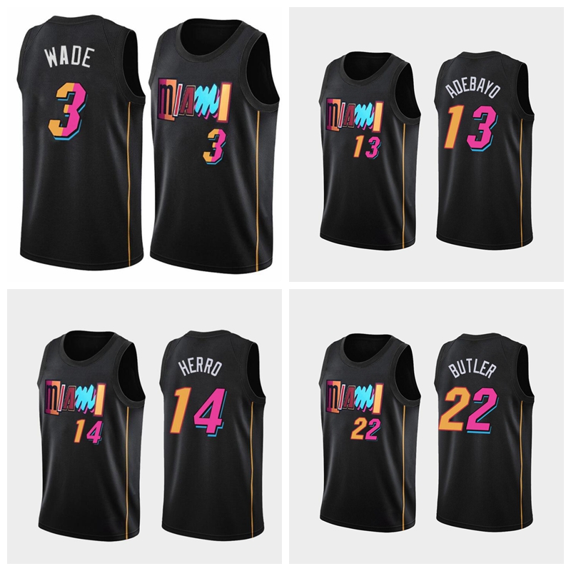 

Basketball Jerseys Dwayne 3 Wade Jimmy 22 Butler 14 Tyler Herro 2021 0118, As