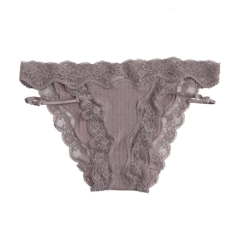 

The new cotton low lumbar triangle ladies wholesale T pants lovely non-trace female sexy lace underwear, See chart