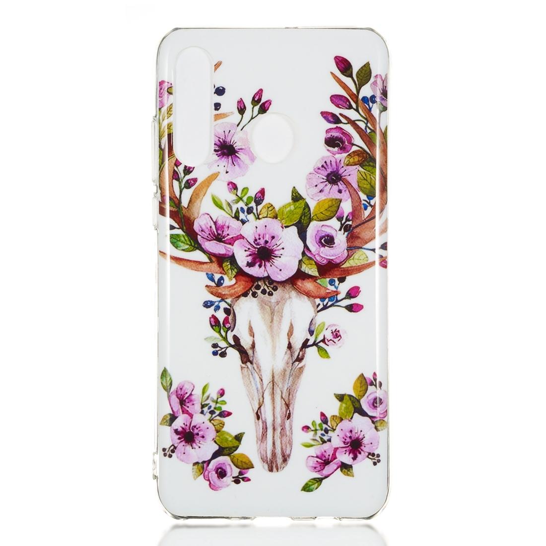 

Sika Deer Pattern Noctilucent TPU Soft Case for Huawei P30 Lite