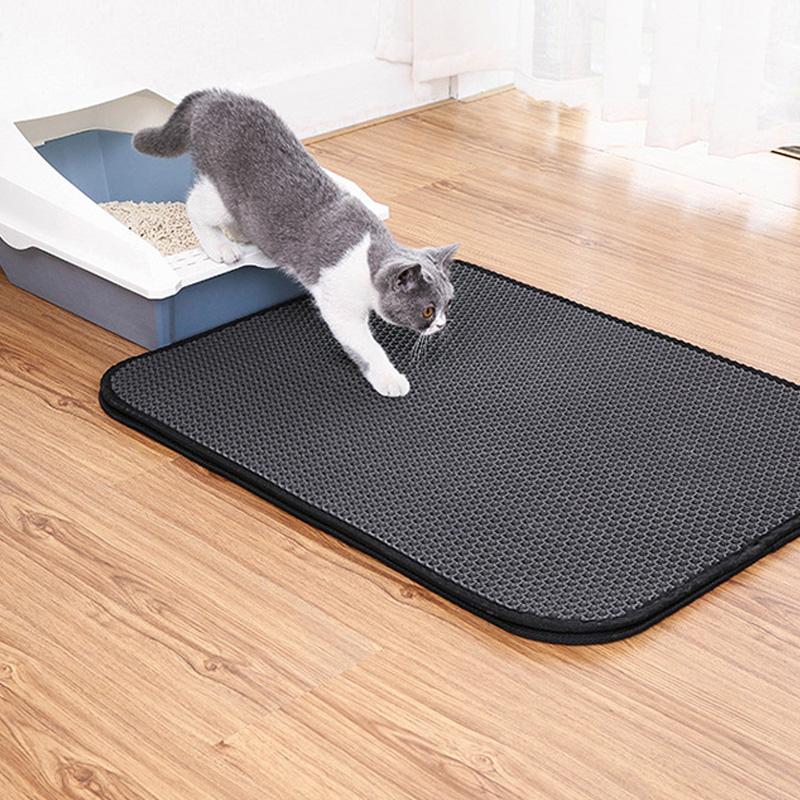 

MOM'S HAND Waterproof Home Mat Pet Cat Litter Mat EVA Double Layer Cat Litter Trapping Pets Pad