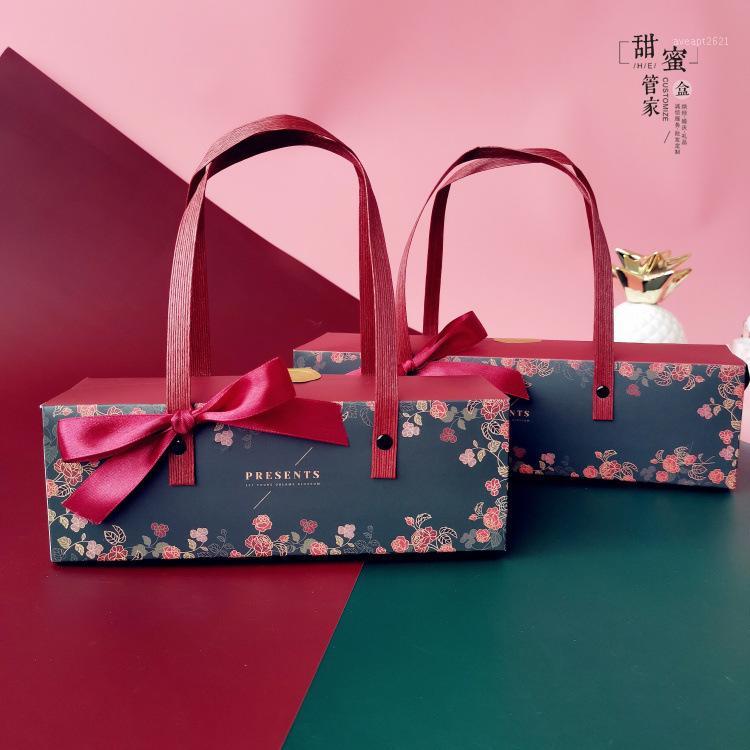 

Rose Flower box Wedding Party Favors for Guests paper gift bags Baby Shower Birthday party gift box packaging cake cajas de cart1