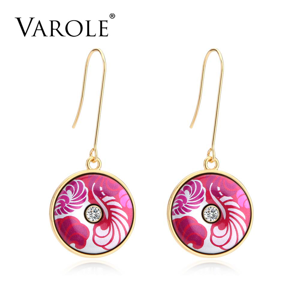 

VAROLE Painted Feminino Bohemia Ethnic Style Earring Fashion Woman Earrings Classic Vintage Indian Drop Earrings for Women