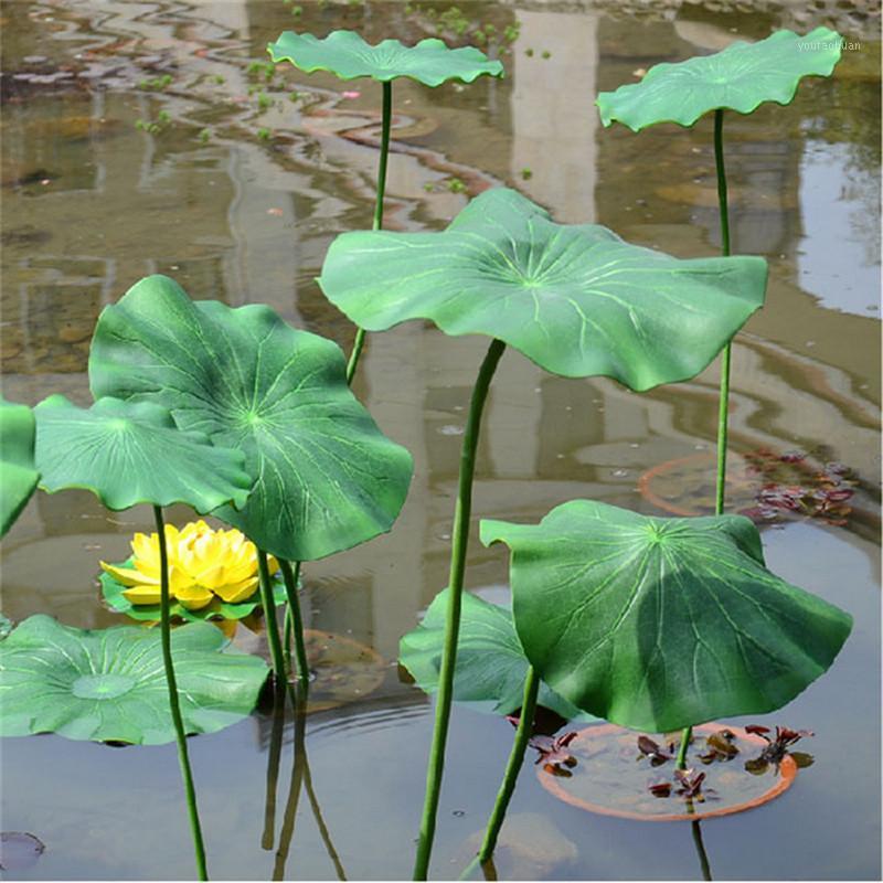 

Decorative Flowers & Wreaths Artificial Plants Lotus Leaf Long Stem Floating Pool Decor Aquarium Fish Pond Scenery Fake Home Decoration Acce, 17cm