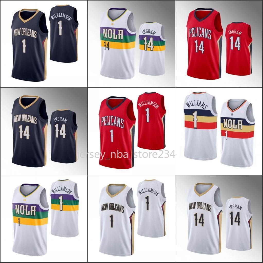 

2020 New Orleans Pelicans Men Brandon Ingram Zion Williamson NBA 2020 Basketball Jersey, Black