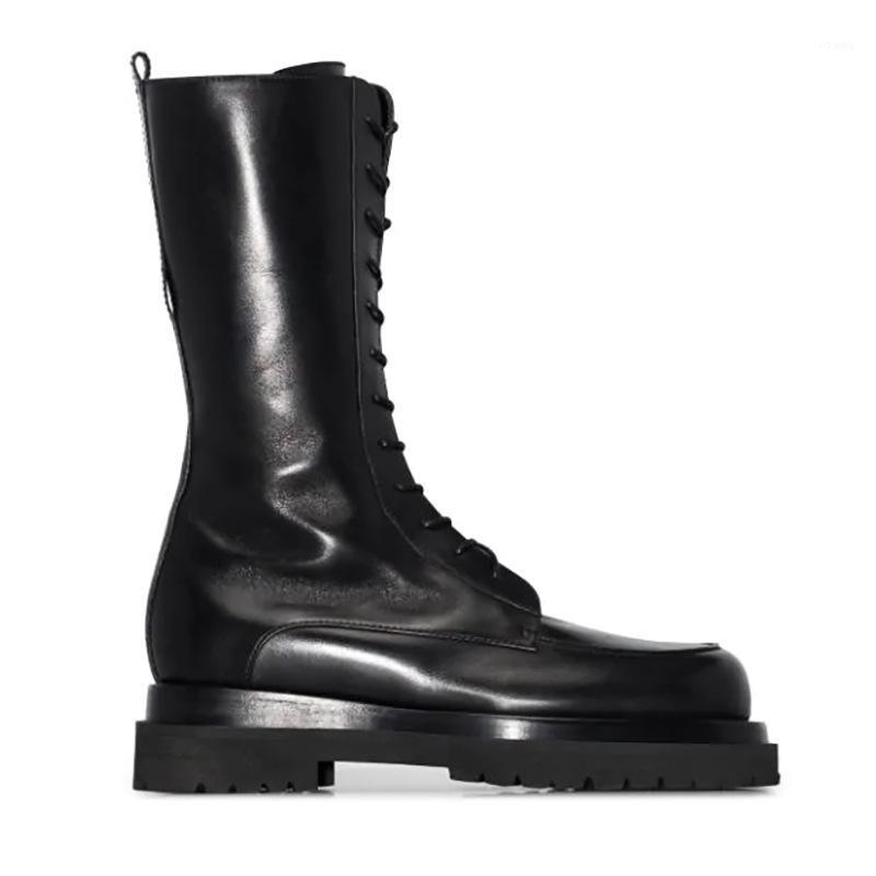 

boot women's fashion ins2020 autumn / winter genuine leather chelsley England medium skinny short boots women's net red1, Black