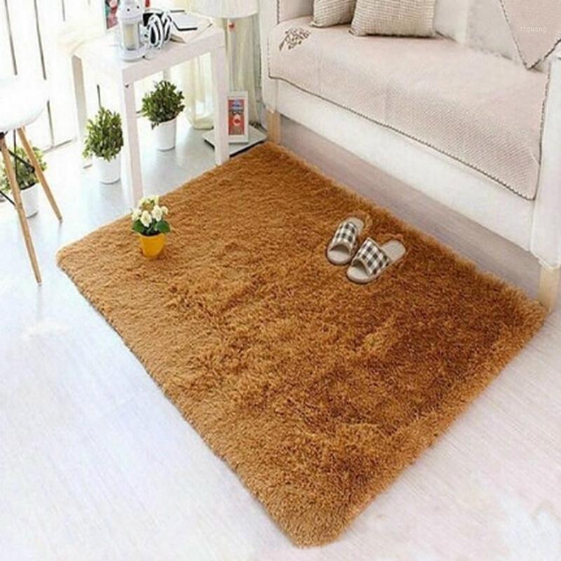 

Super Soft Fluffy Rug Anti-skid Indoor Modern Shag Area Rug Silky Rugs Bedroom Floor Mat Baby Nursery Door Mat Carpet1, Gray