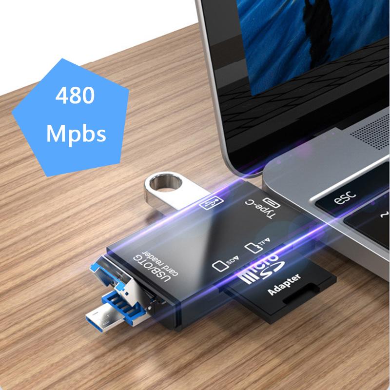

Usb 2.0 Card Reader Adapter Type C USB Micro Memory TF OTG Card Reader Mobile Phone Adapters