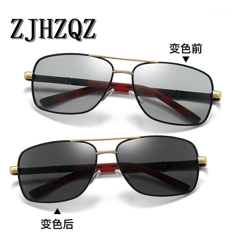 

Aluminum Magnesium Polarized Photochromic Sunglasses Transition Chameleon Lens Pilot Round All weather Changing Driving Sunglass1