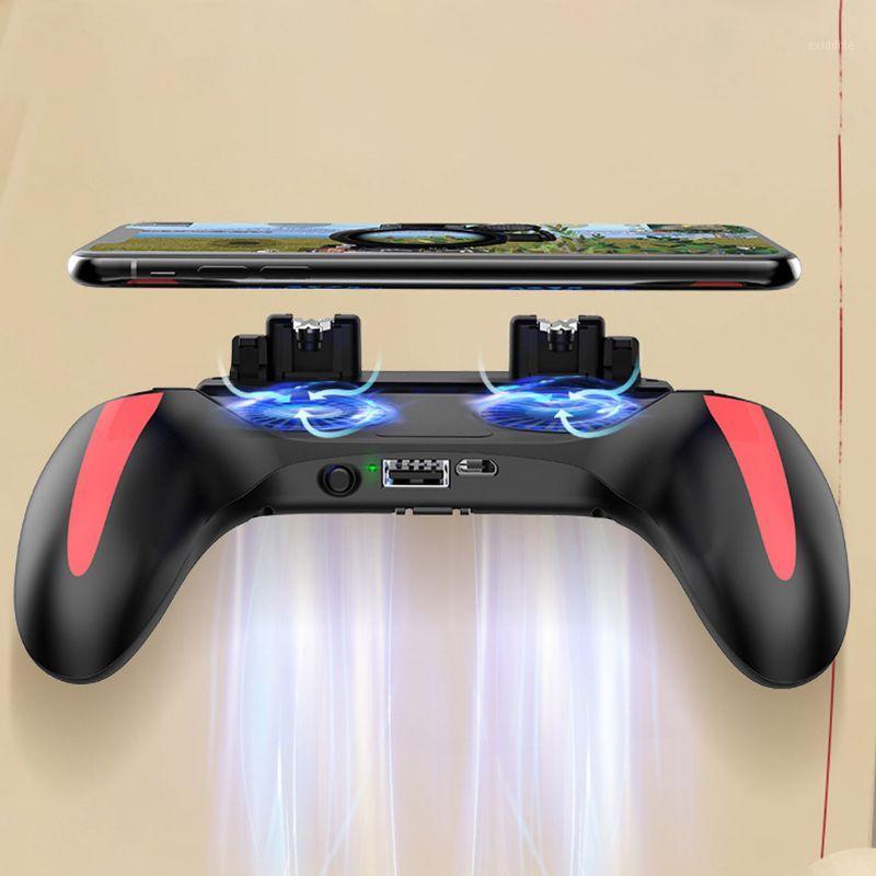 

2-in-1 Dual Fan Mobile Phone Radiator Cellphone Power Bank Portable Phone Peripheral Fast Cooling Gamepad Silent Cooler1