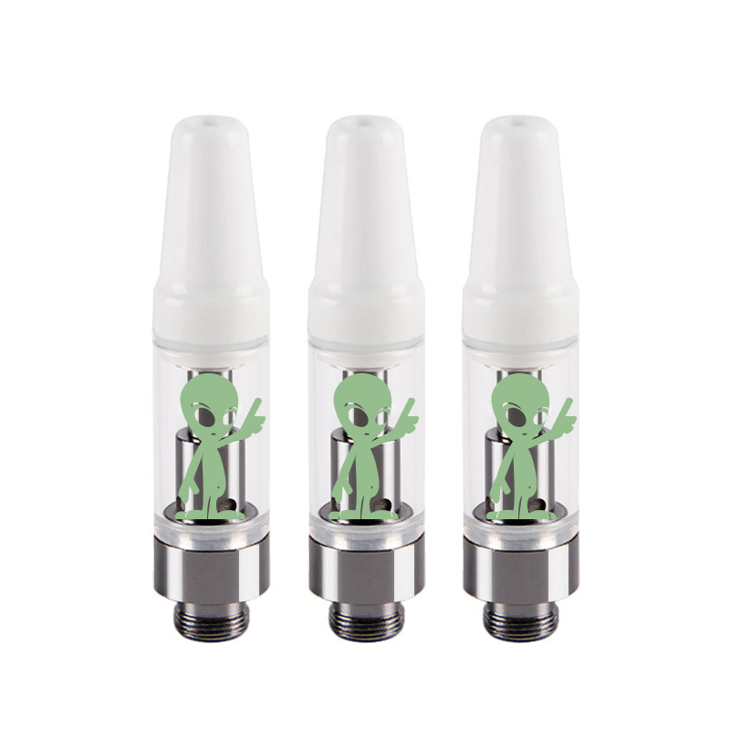 

ECT Kenjoy B2 Alien Cartridge Pyrex Glass Atomizer With Ceramic Coil Mouthpiece 1ml Vape Tank 510 Thread Fit Preheat Battery Vape Mods