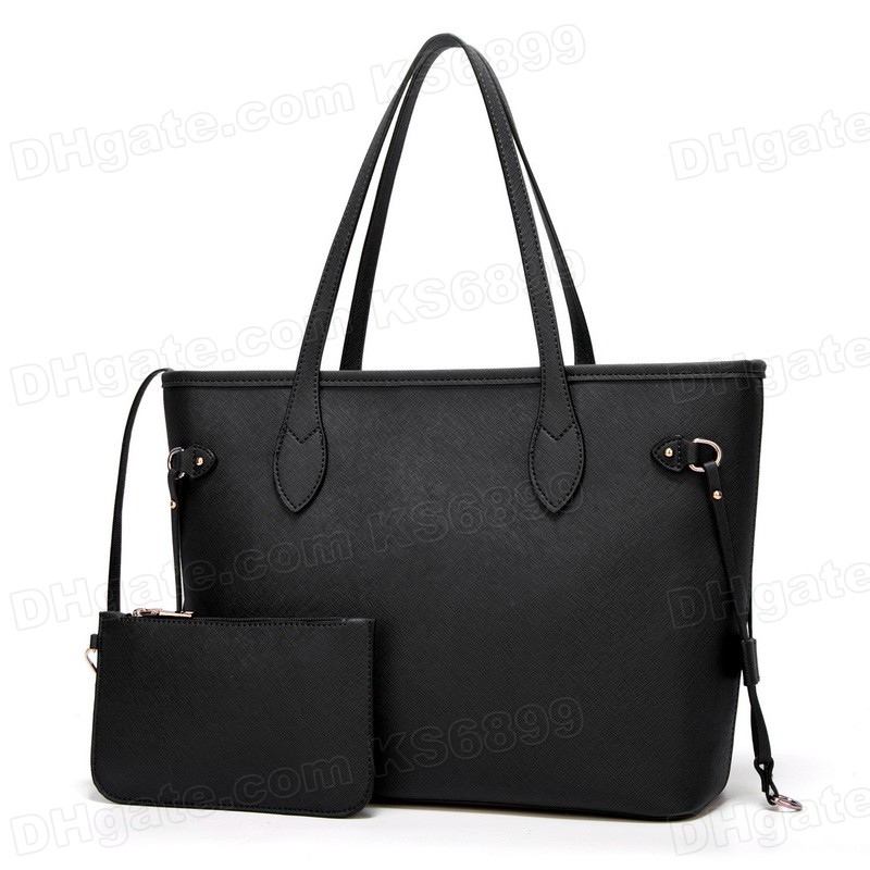 

Top Quality Women 2 Pcs Sets Leather Handbags Bag Female Handbag Package Hand Totes Mother Bill of Lading Shoulder Bags, Black plaid
