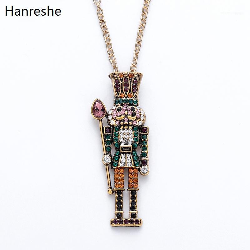 

Pendant Necklaces Classic Exquisite Colorful Crystals Nutcracker Ballet Necklace Women Choker Baby Children Gift Vintage Jewelry1