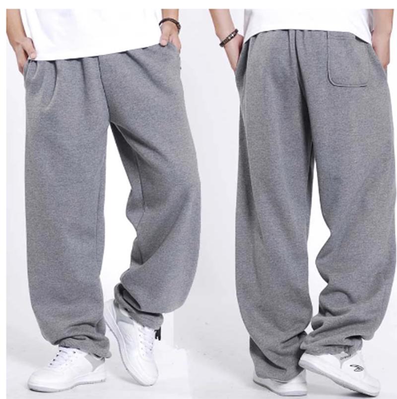 

Yelina Hip Hop Streetwear Sweatpants Men Joggers Cotton Autumn Winter Sweat Pants Loose Baggy Track Trousers Male Clothes, Black