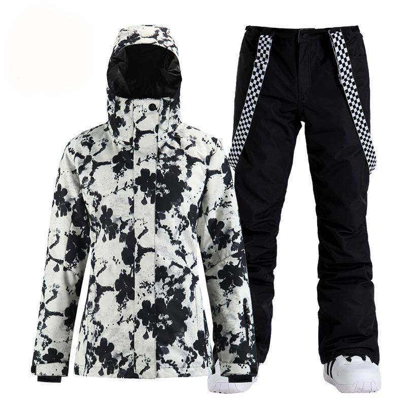 

30 Women's Snow Suit Wear Outdoor Sports Costumes Waterproof Windproof Snowboard Ski Clothing Sets Jacket + Belt Pant Girl's, Picture pant