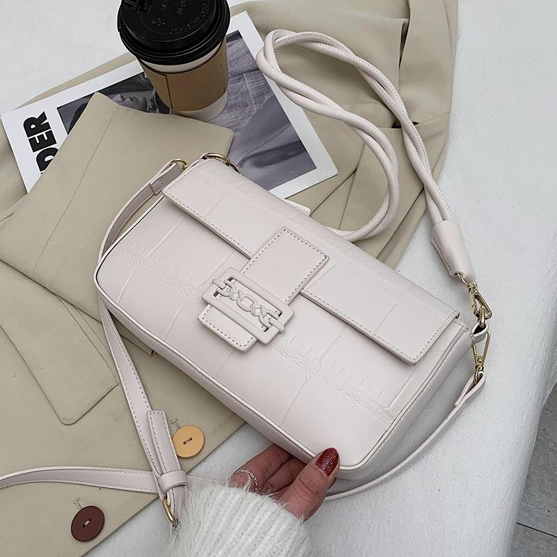

Niche Design Hot-selling Bag Women 2021 New Fashion Messenger Bag Shoulder Square Underarm Dual-use Width: 27cm, Black