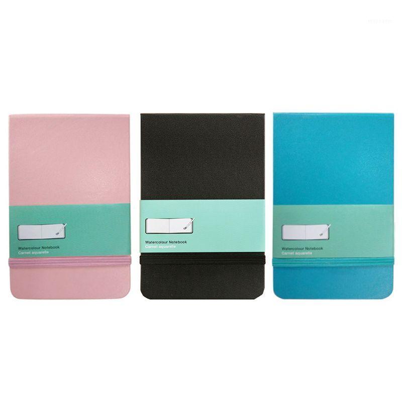 

PU Leather Cover Watercolor Book A6 Paper Hand Book Hand-painted Sketch Travel Portable Painting Art Supplies1