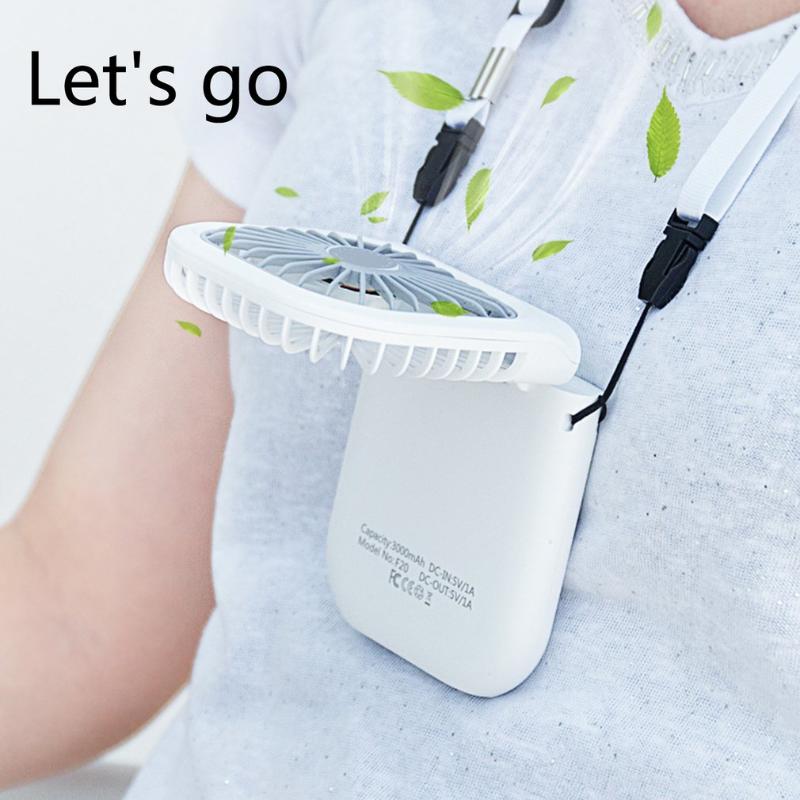 

Folding Hanging Neck Fan Desktop Usb Mute Charging Mini Blower Student Travel Portable Lazy Hand-Held Ventilator