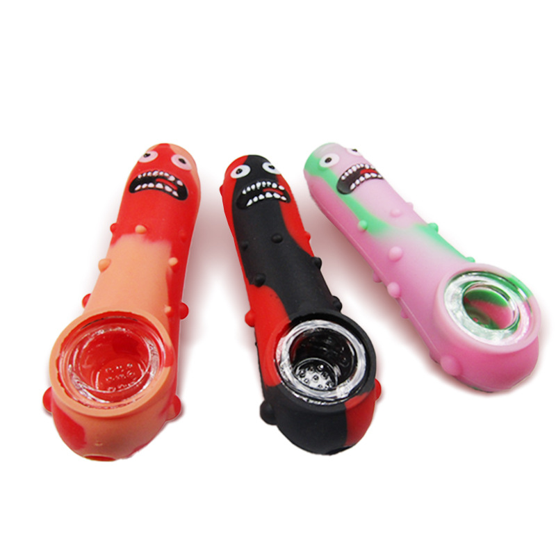

hand pipe cute cucumber design for smok easy to carry glass smoking pipes