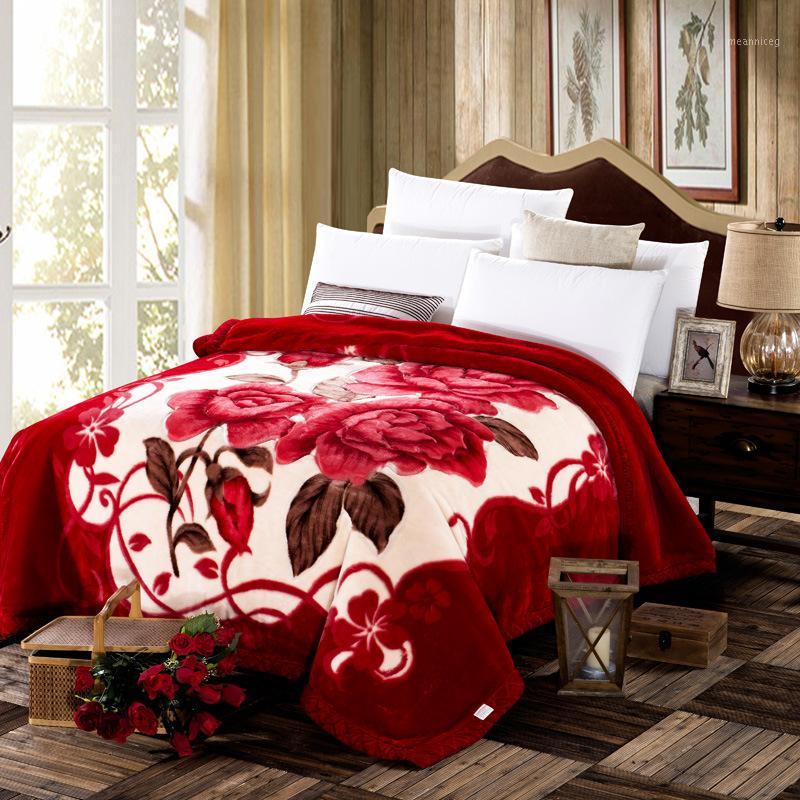 

Super soft blanket Chinese style Thickened warm Polyester blanket1