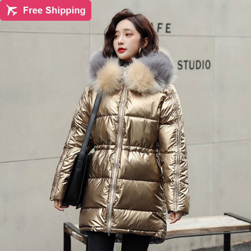 

2020 new down cotton winter jacket lady clothes women jackets parkas, Black