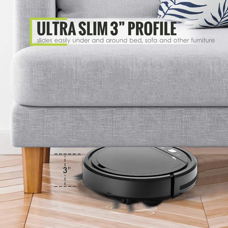 

3-In-1 Robotic Cleaner Wifi 1500Pa Powerful Suction Robot Vacuum Cleaner 2 Mode Compatible with Alexa Google Assitant App Ideal