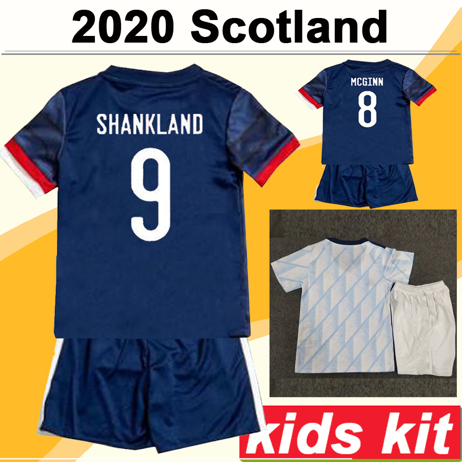 

2020 McGREGOR GRIFFITHS ROBERTSON Kids Kit Soccer Jerseys European Cup Scotland SHANKLAND FINDLAY McGINN Child Home Away Football Shirts, Tz2318 2021 home no socks