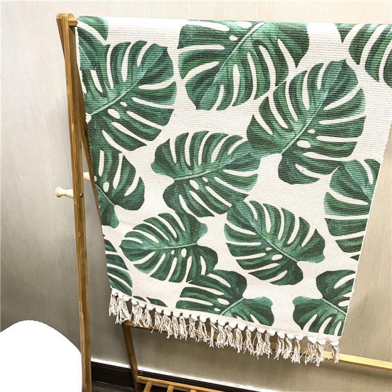 

Retro plant Carpet For Sofa Living Room bedroom rug Cotton Tassels Area Rugs Yarn Dyed Table Runner Tapestry Home Decoration, Carpet cleaning brus