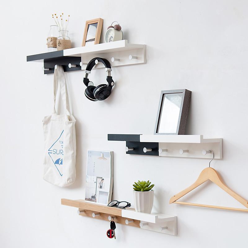 

Solid wood Porch Clothes hooks racks wall hangings creative coat hook wall coat hat rack hanger hooks and combinations