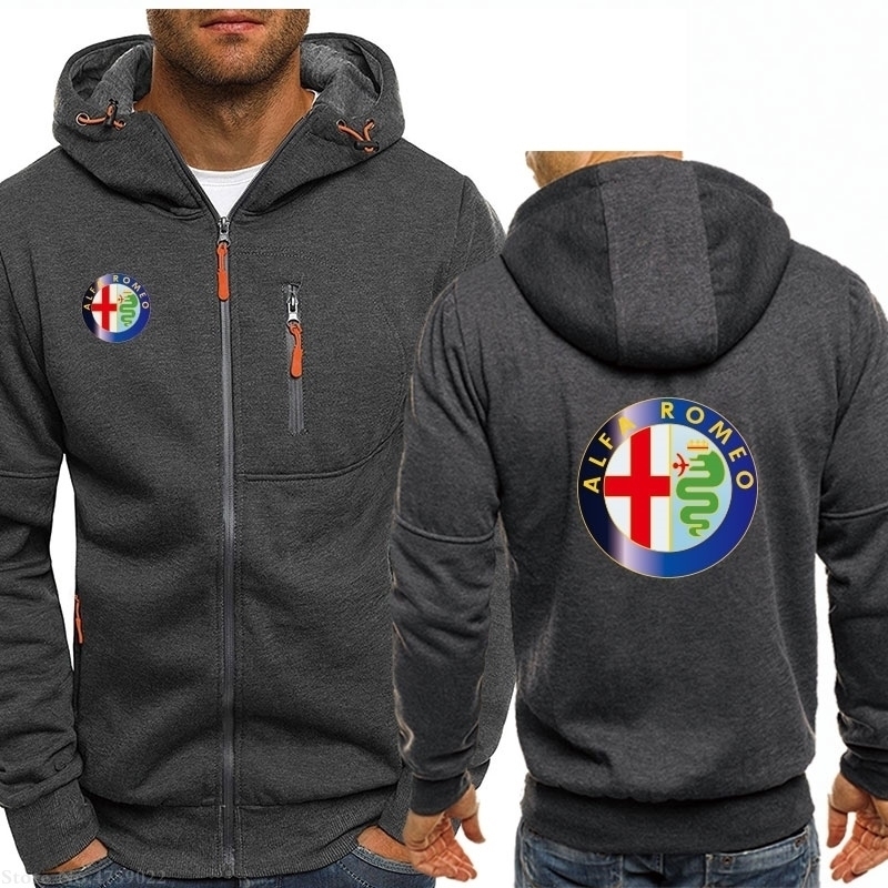 

New 6 colors Men Hoodies Alfa romeo Sweatshirts Hoodie Streetwear Clothing Tops Size 3XL 201021, Black